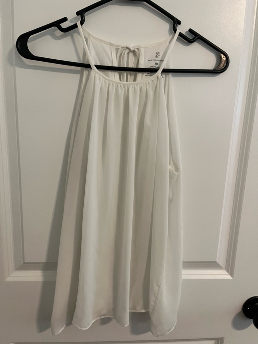 New York & Company White Spaghetti-Strap Camisole XS